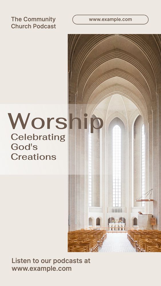 Worship god  Instagram story template, editable text