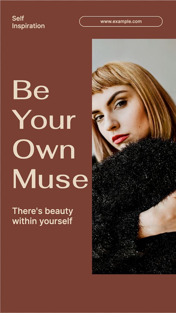 Be your own muse  Instagram story template, editable text