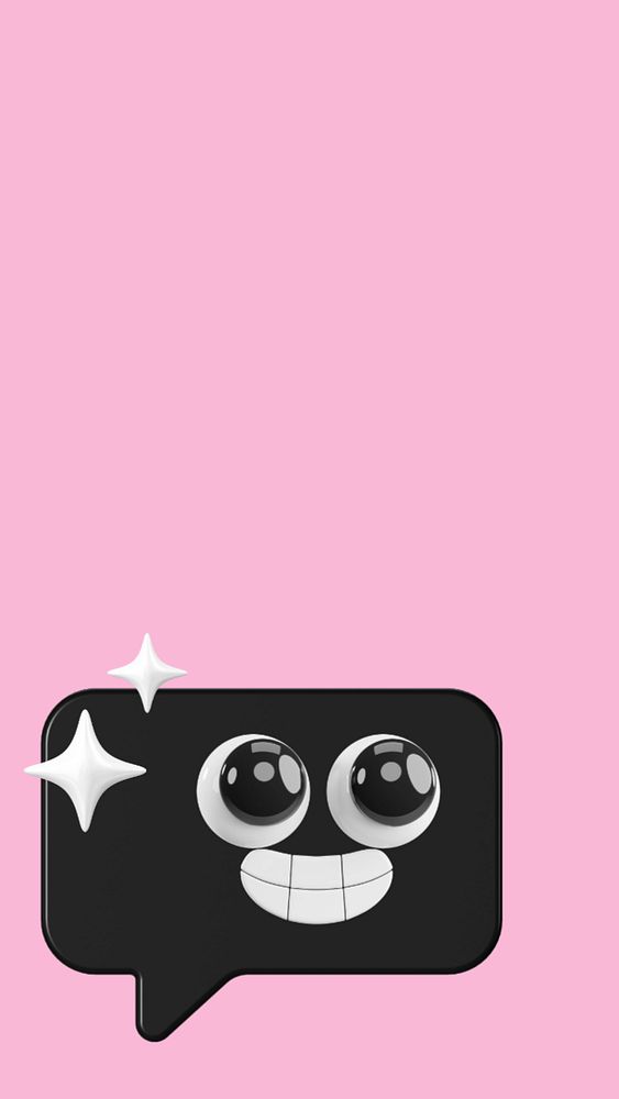 3D speech bubble iPhone wallpaper