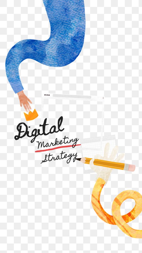 Digital marketing strategy, paper craft collage art, editable design