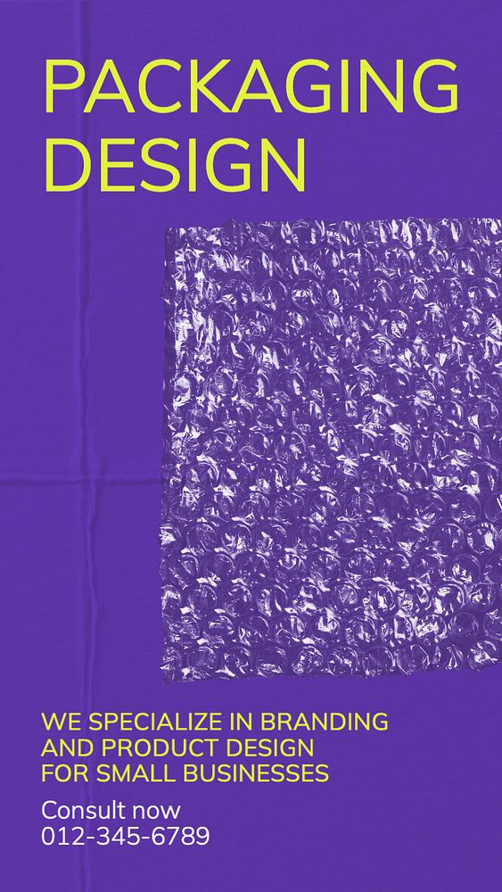 Packaging design Instagram story template, editable text