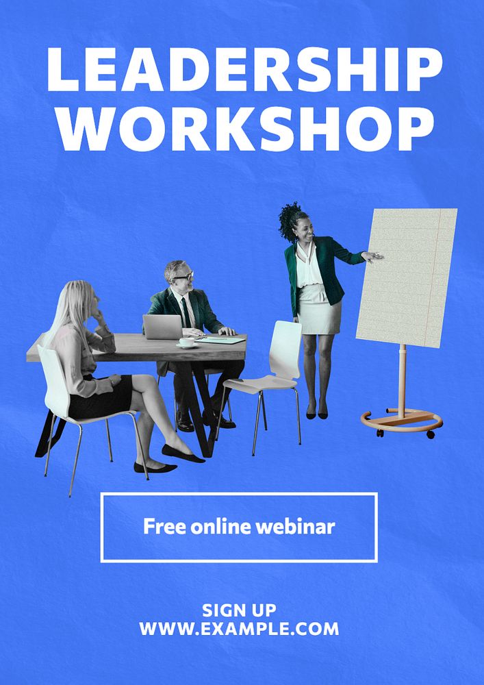 Executive boardroom   poster template, editable text and design