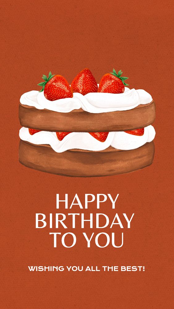 Happy birthday  Instagram story template, editable text