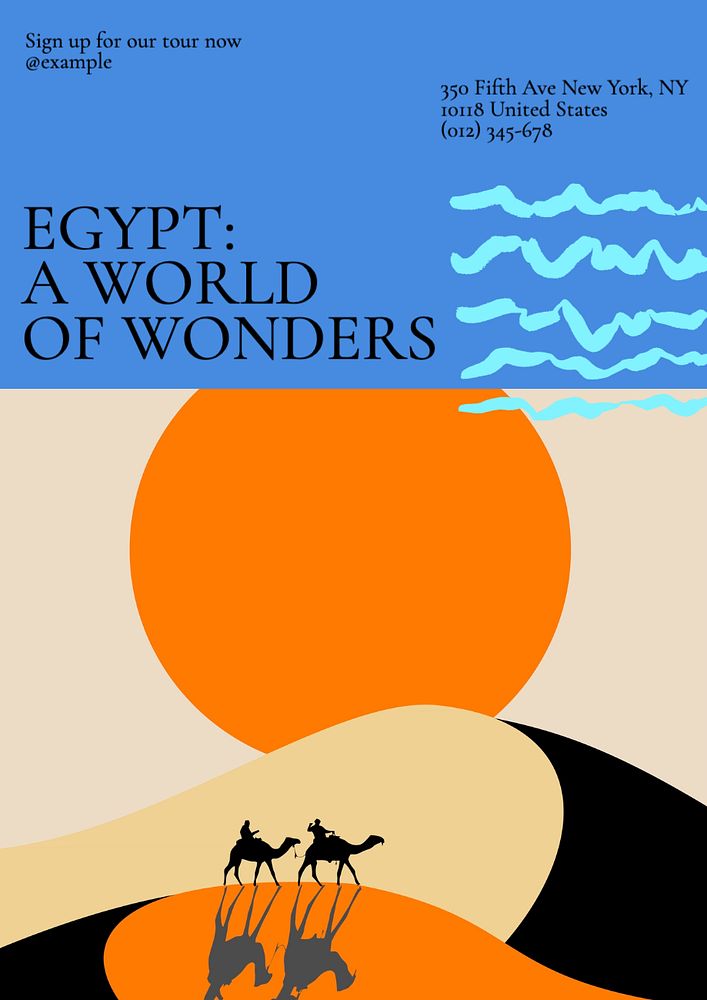 Egypt  poster template, editable text and design