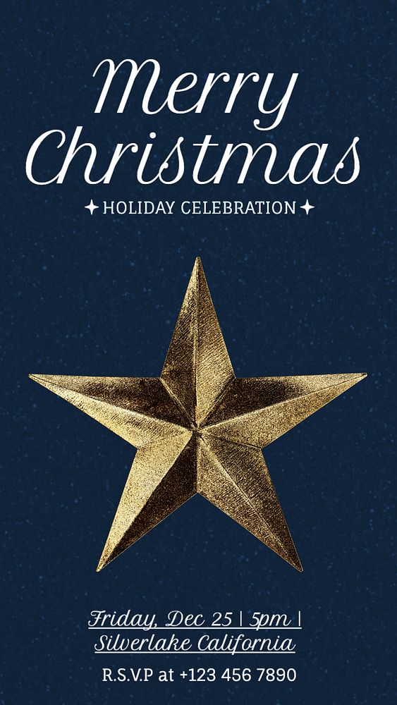 Christmas celebration  Instagram story template, editable text