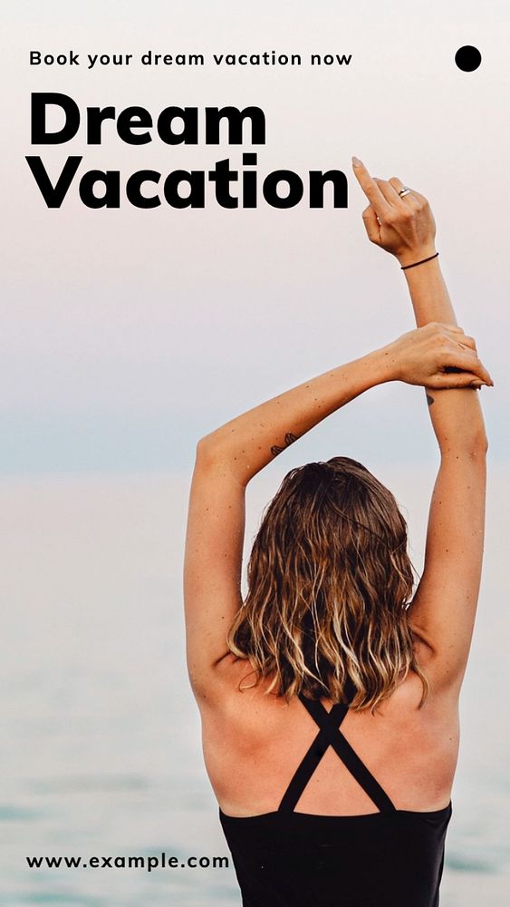 Dream vacation  Instagram story template, editable text