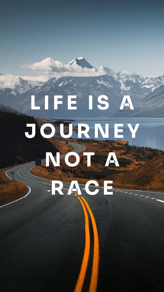 Life is a journey not a race  Instagram story template, editable text