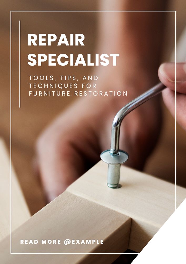 Repair specialist  poster template, editable text and design