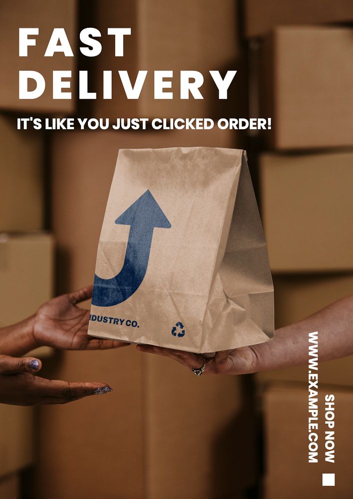 Fast delivery  poster template, editable text and design