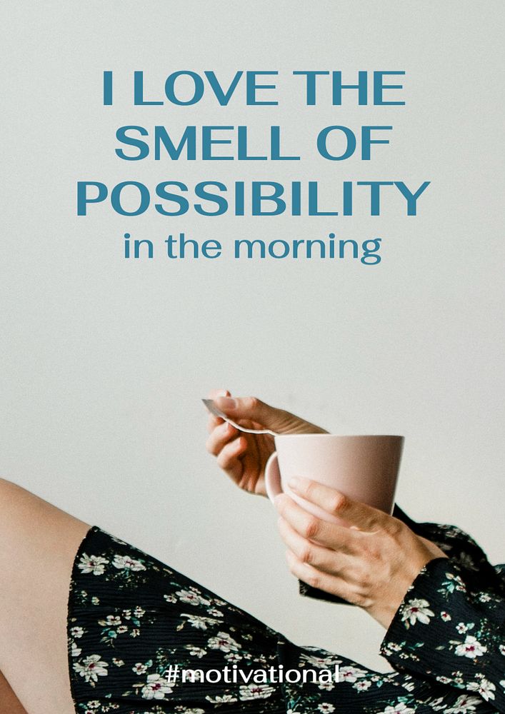 Possibility poster template, editable text and design