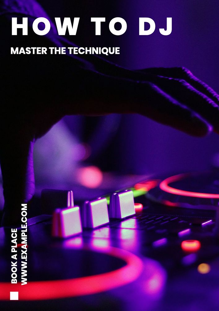 DJ masterclass  poster template, editable text and design