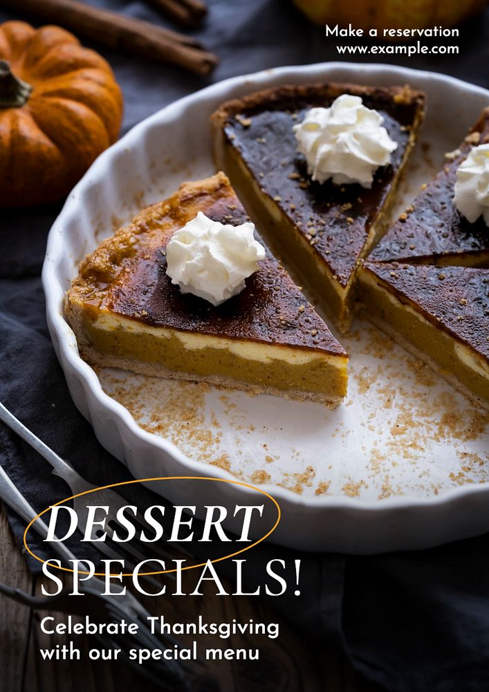 Dessert specials  poster template, editable text and design