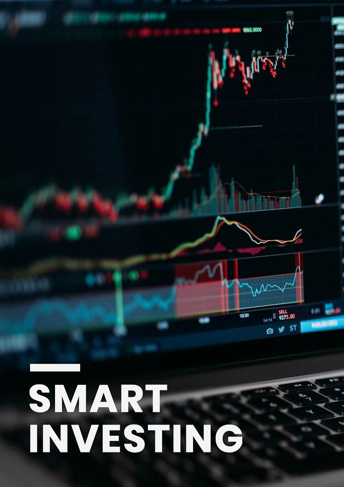 Smart investing poster template, editable text and design