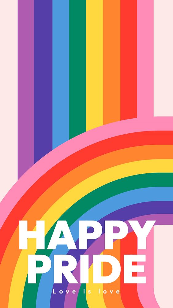 Happy pride Instagram story template, editable text