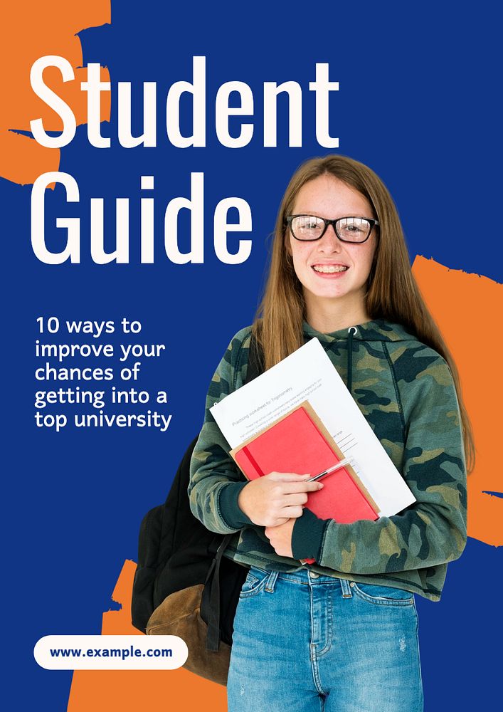 Student guide  poster template, editable text and design