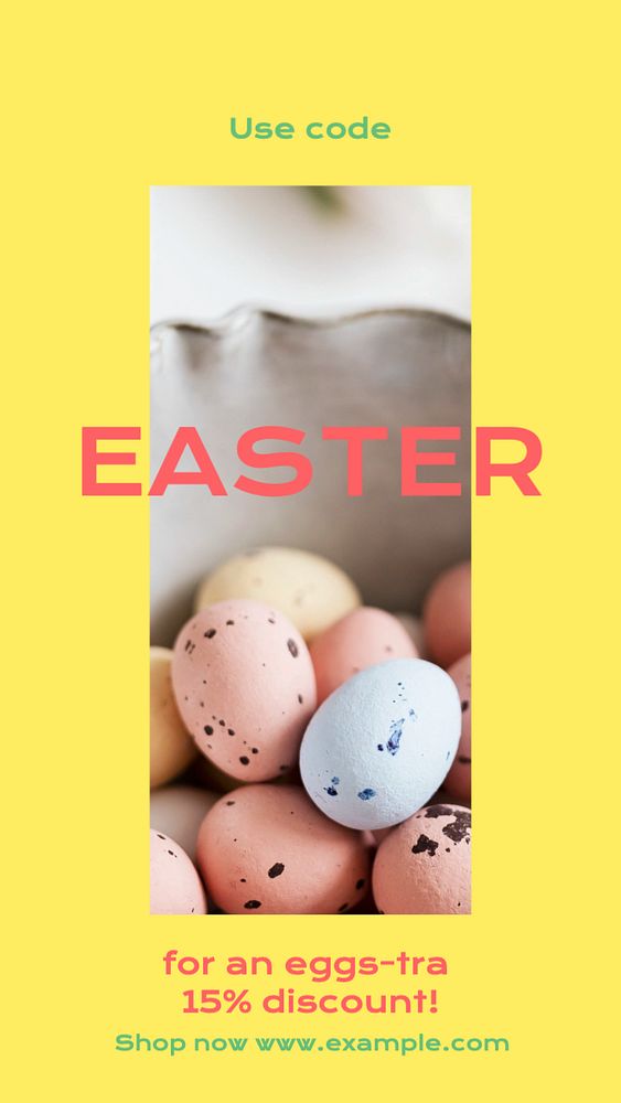 Easter sale  Instagram story template, editable text