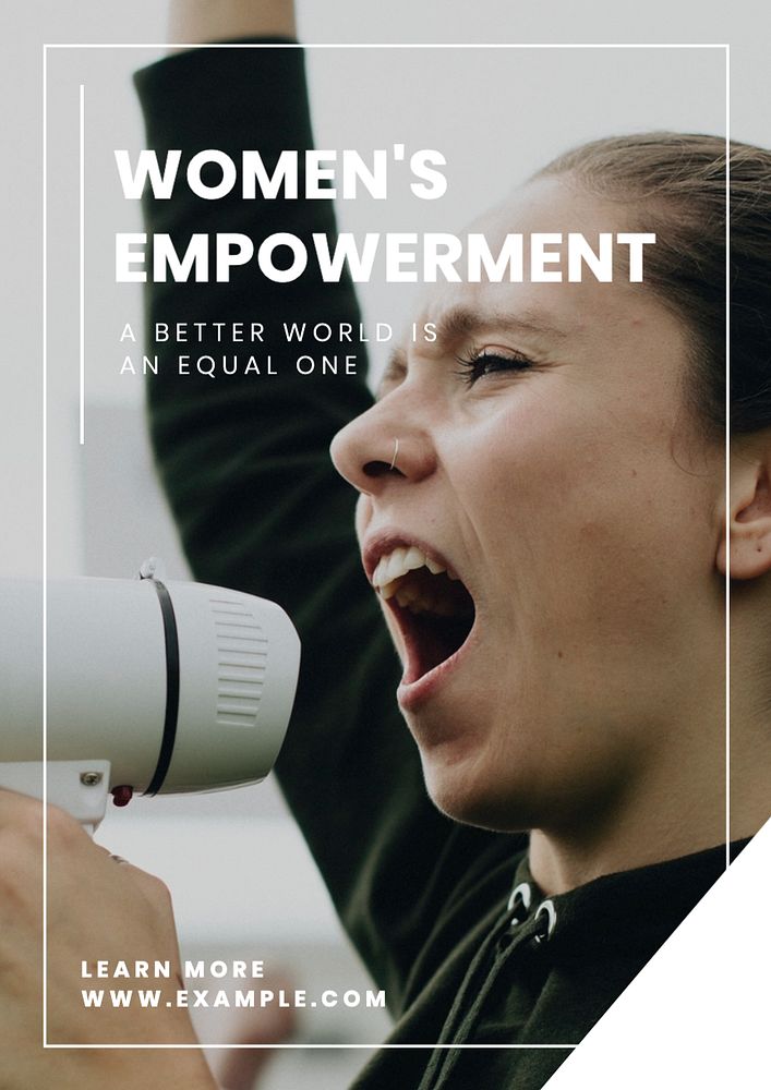 Women's empowerment  poster template, editable text and design