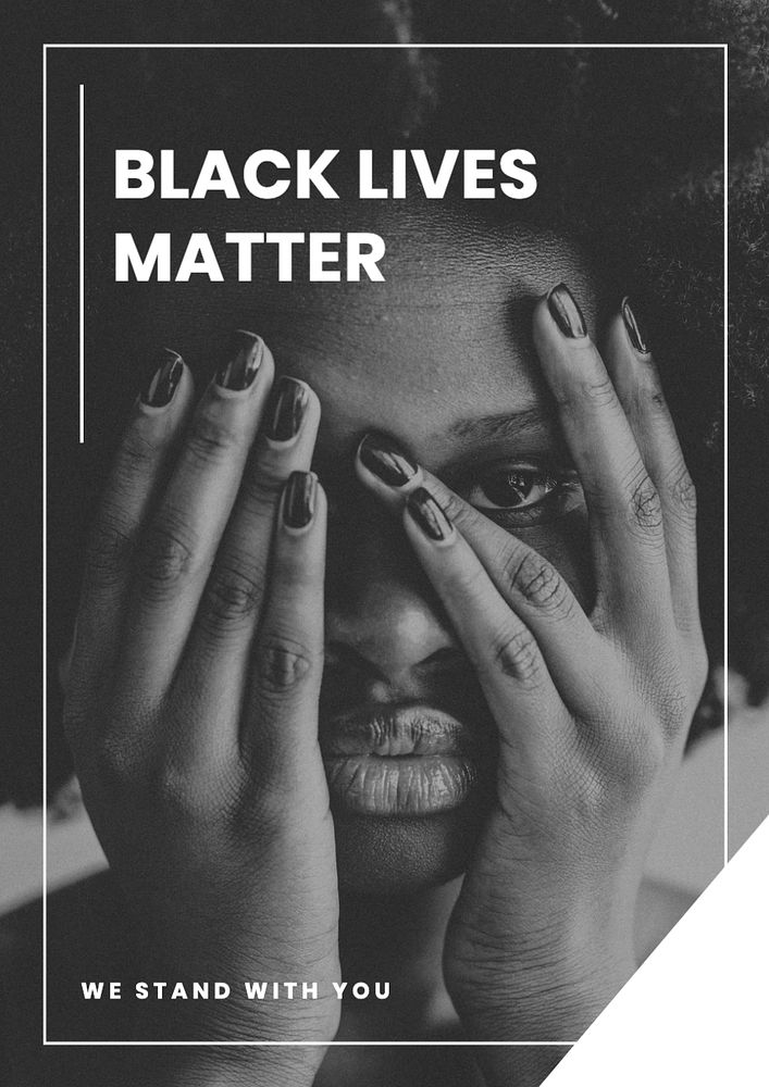 Black lives matter  poster template, editable text and design