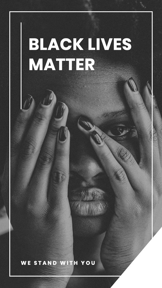 Black lives matter  Instagram story template, editable text