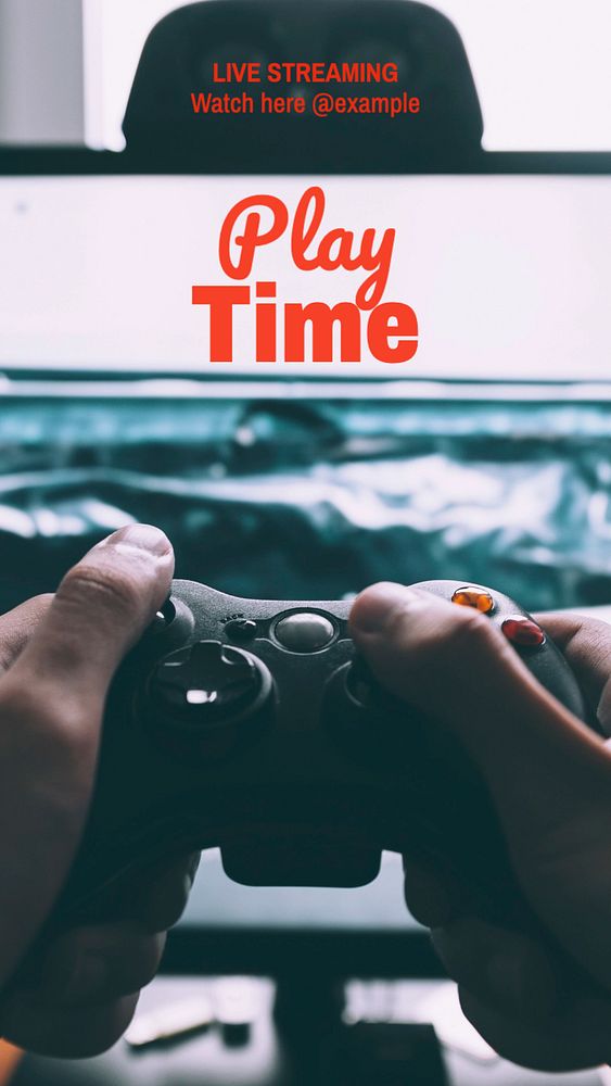 Play time  Instagram story template, editable text