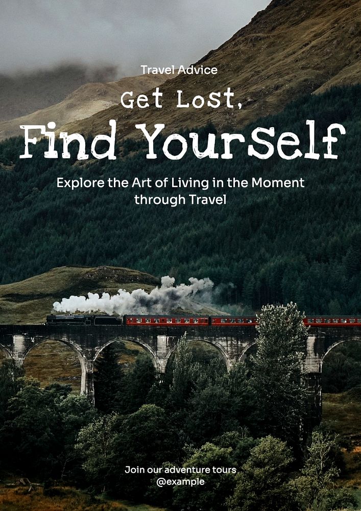 Lose yourself  poster template, editable text and design