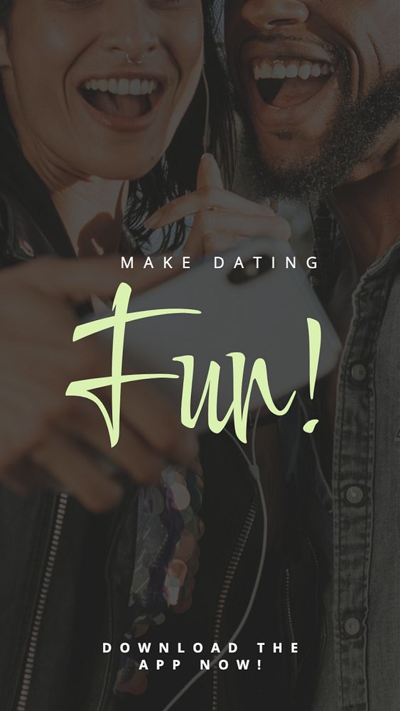 Online dating  Instagram story template, editable text