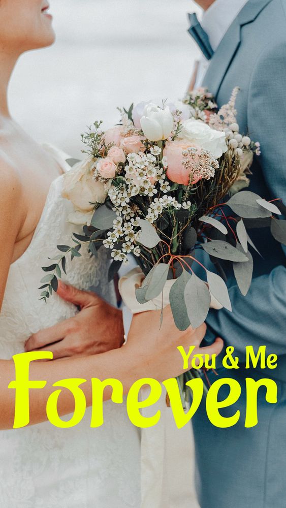 You & me forever  Instagram story template, editable text