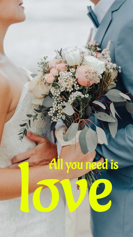 Love quote  Instagram story template, editable text