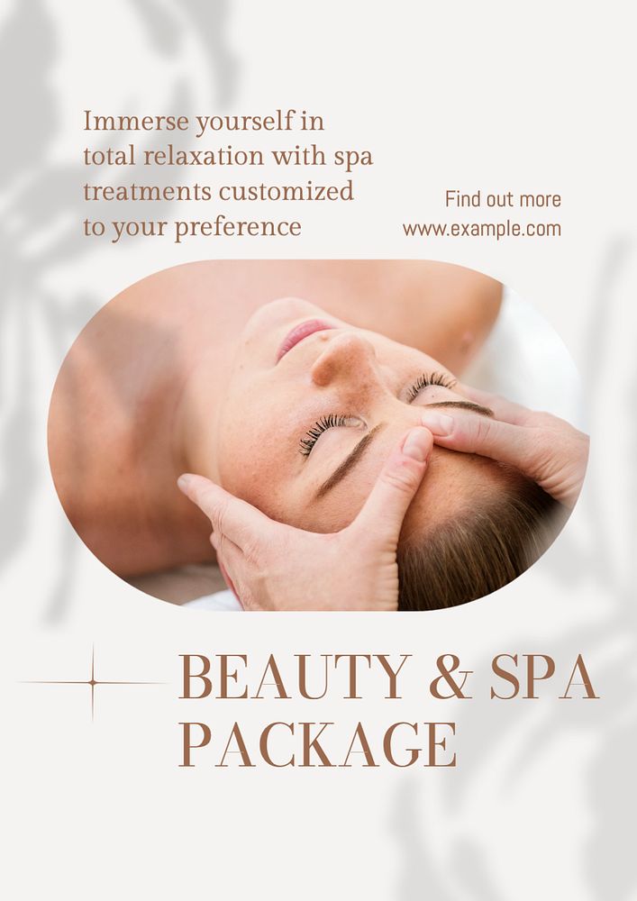 Beauty spa package  poster template, editable text and design