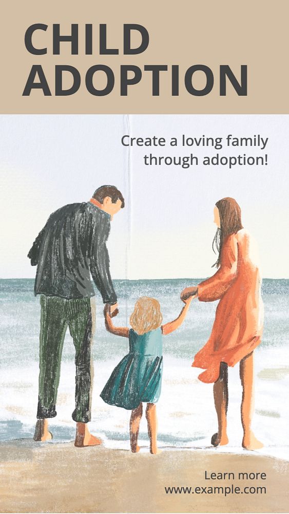 Child adoption Instagram story template