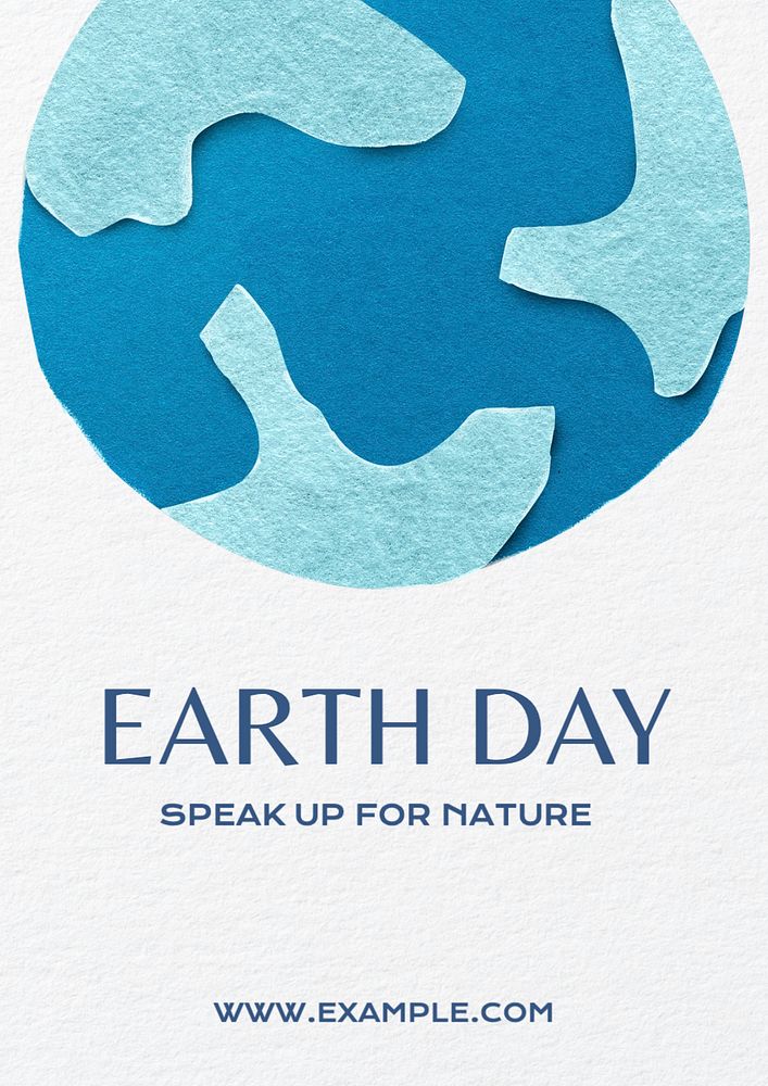 Earth day  poster template, editable text and design