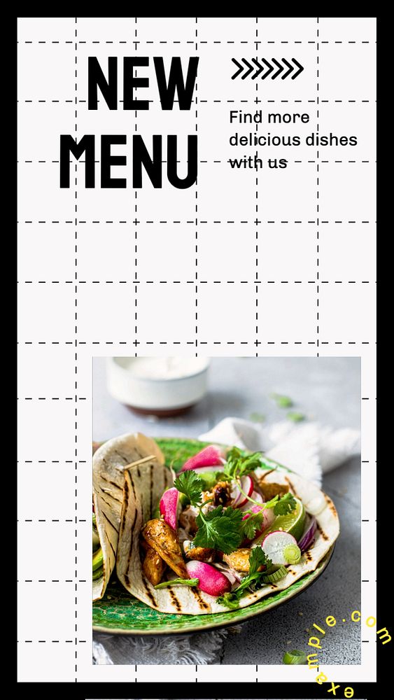 New Catering Menu Instagram story template, editable text