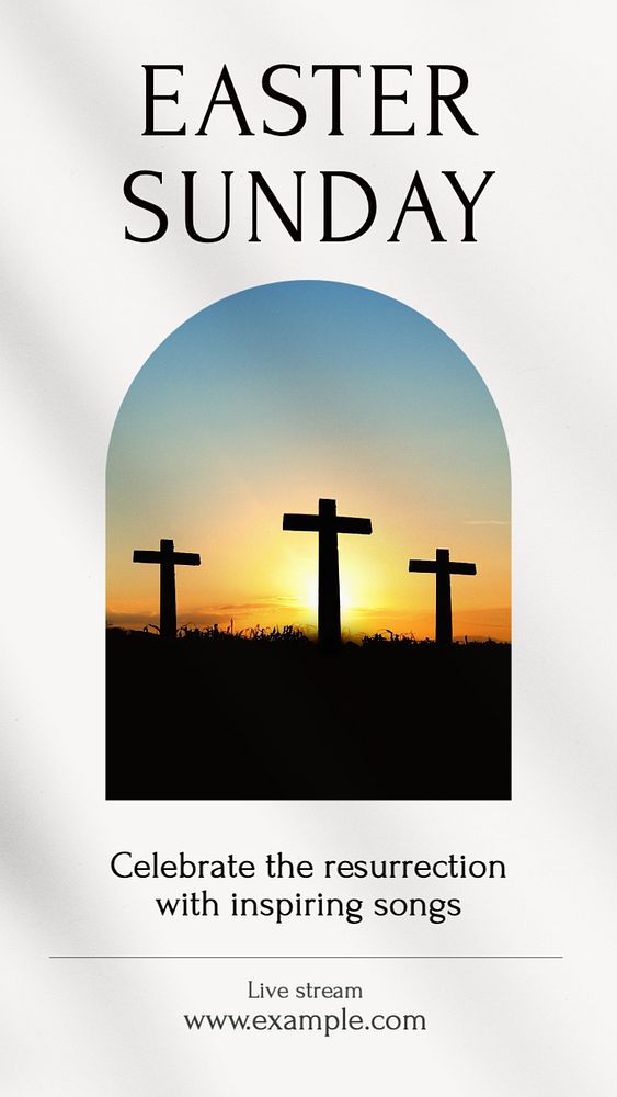 Easter Sunday  Instagram story template, editable text