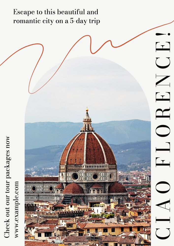 Venice travel poster template, editable text and design