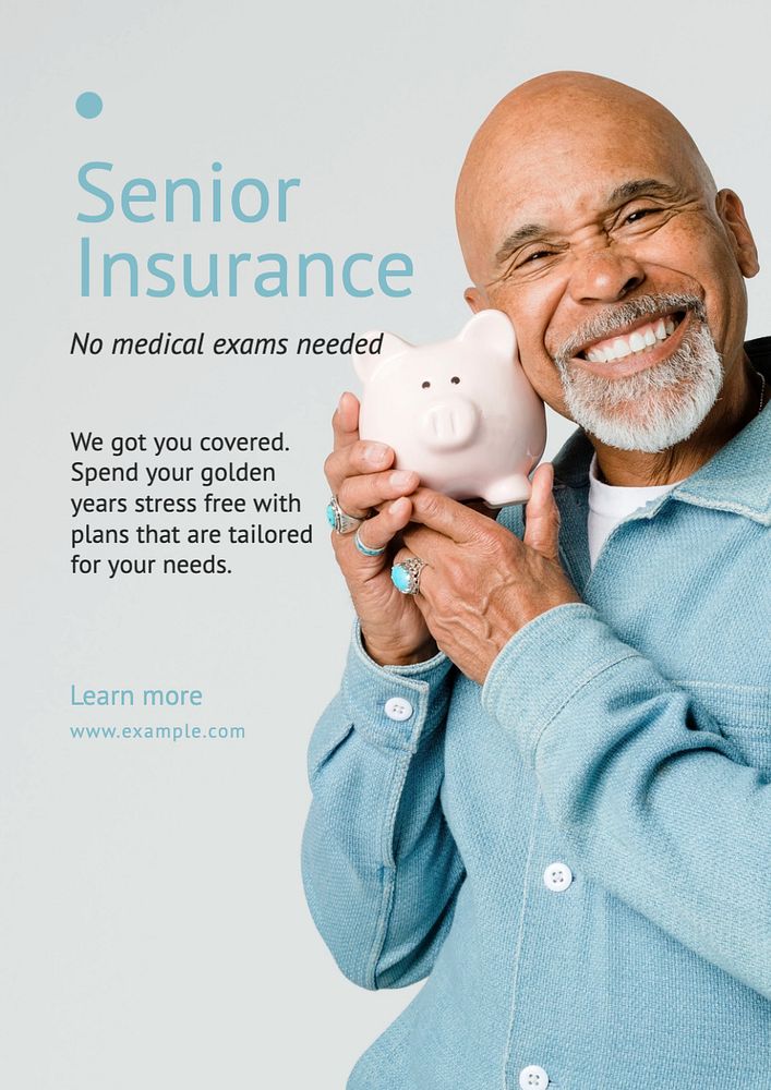 Life insurance  poster template, editable text and design