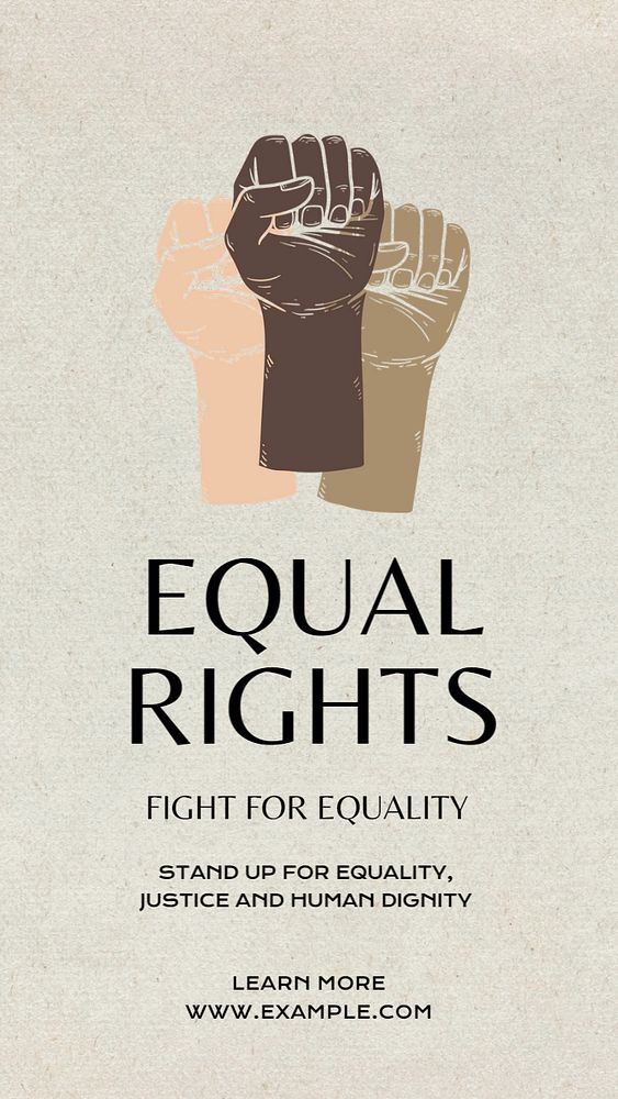 Equal rights  Instagram story template, editable text