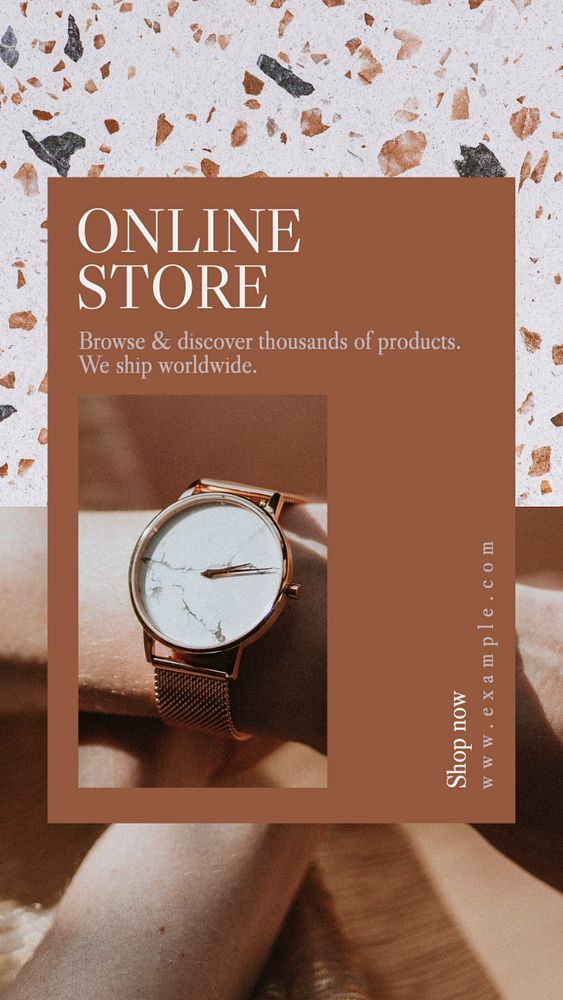 E-commerce online shopping ads  Instagram story template, editable text