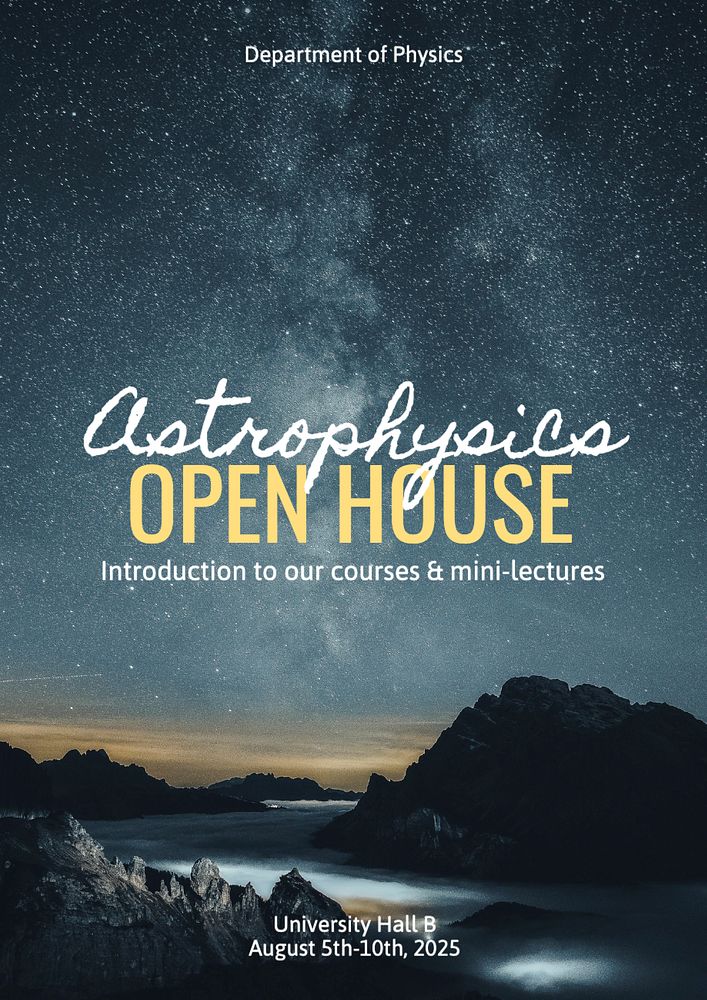 Astrophysics open house poster template, editable text and design