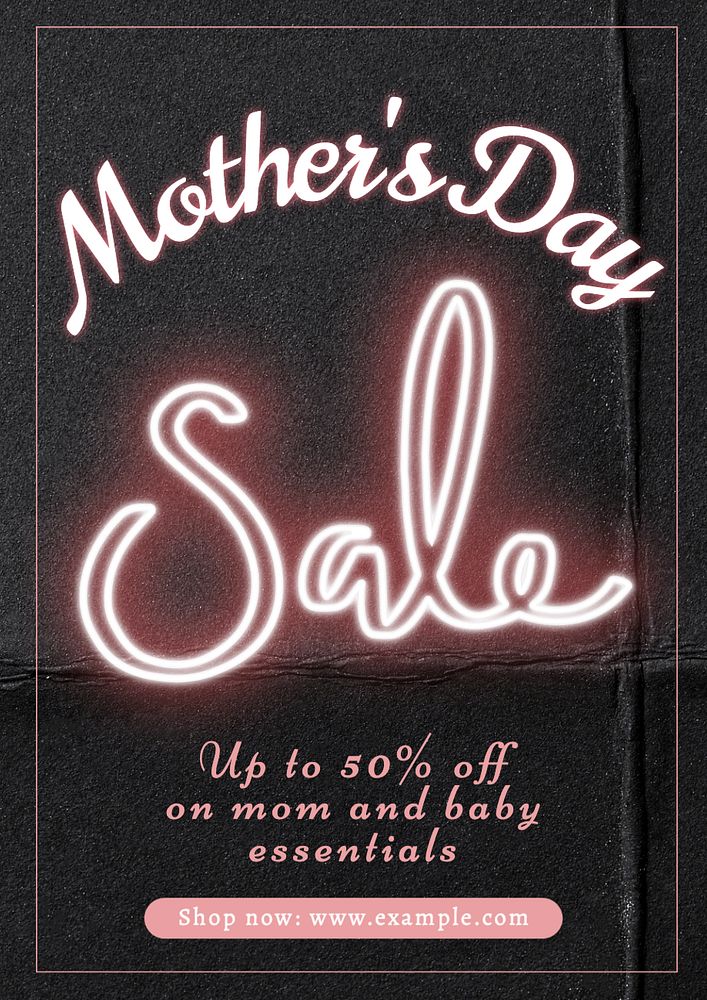 Mother's day sale  poster template, editable text and design