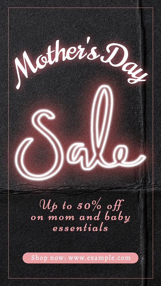 Mother's day sale  Instagram story template, editable text