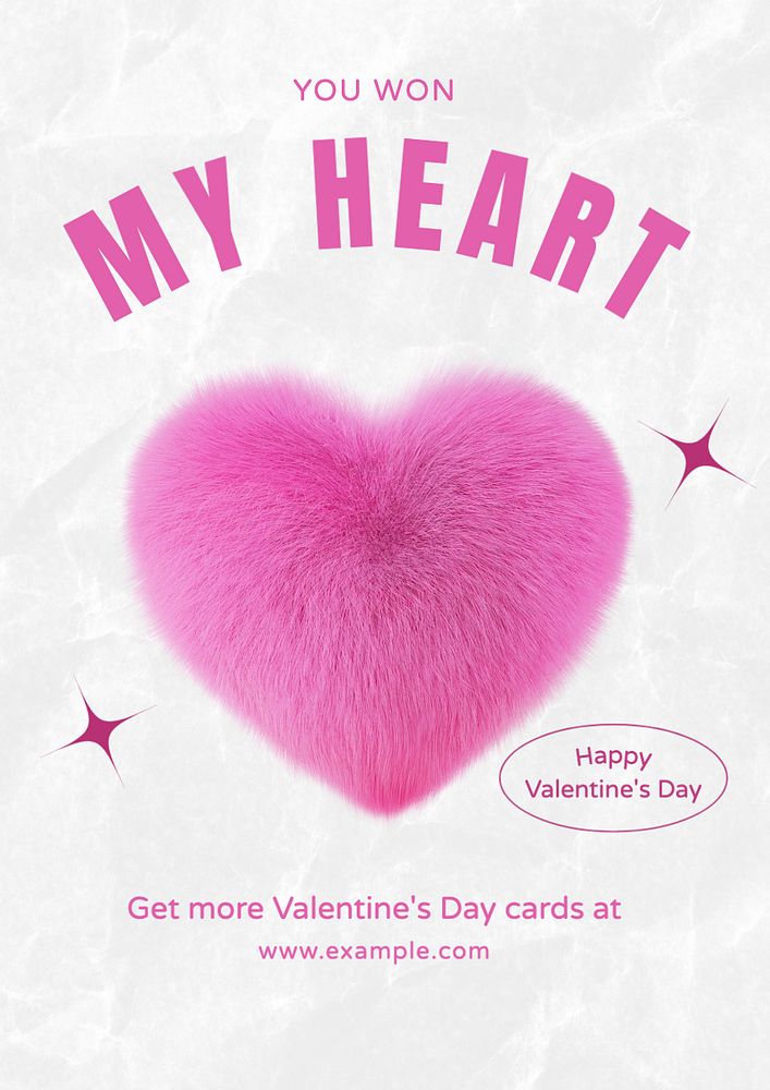 Valentine’s day  poster template, editable text and design