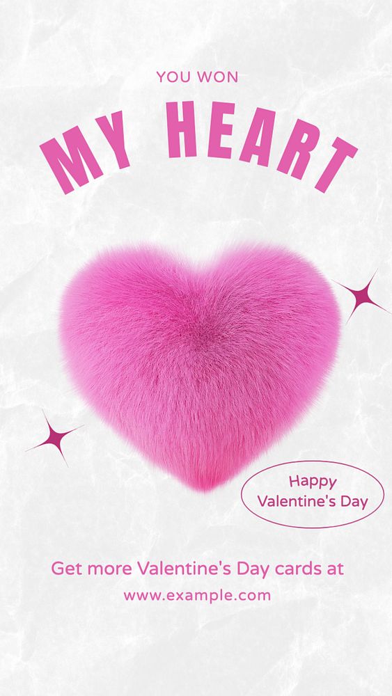 Valentine’s day  Instagram story template, editable text