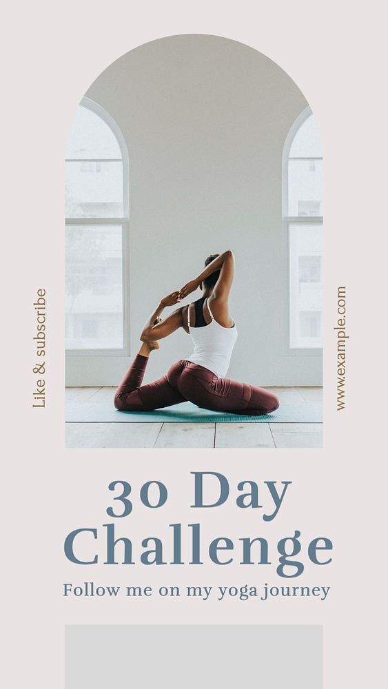 30 day challenge Instagram story template, editable text