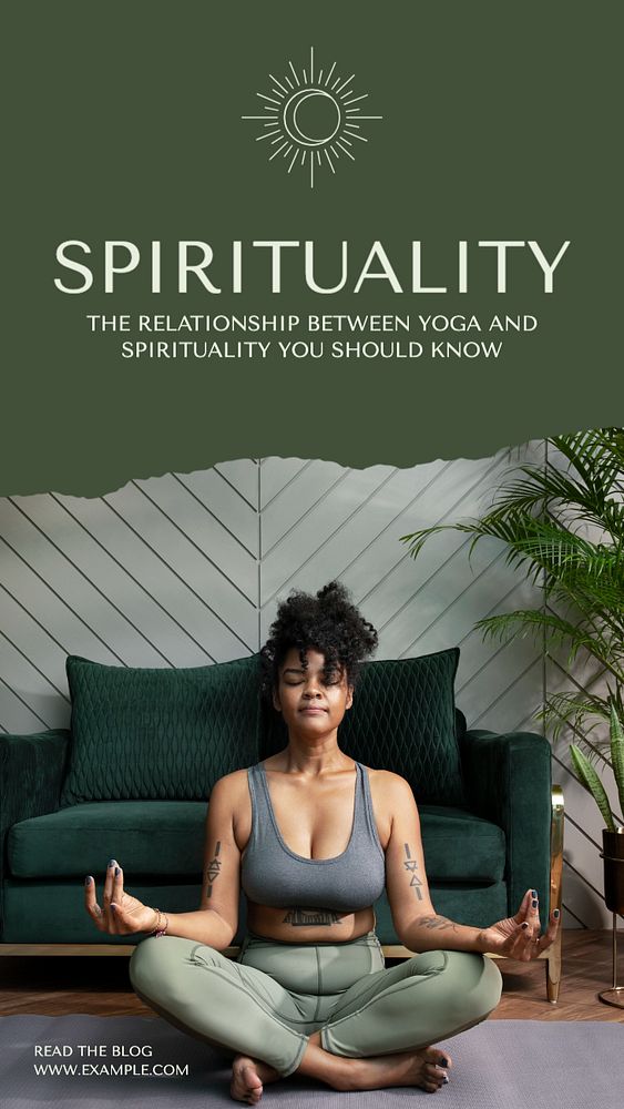 Spirituality Instagram story template, editable text