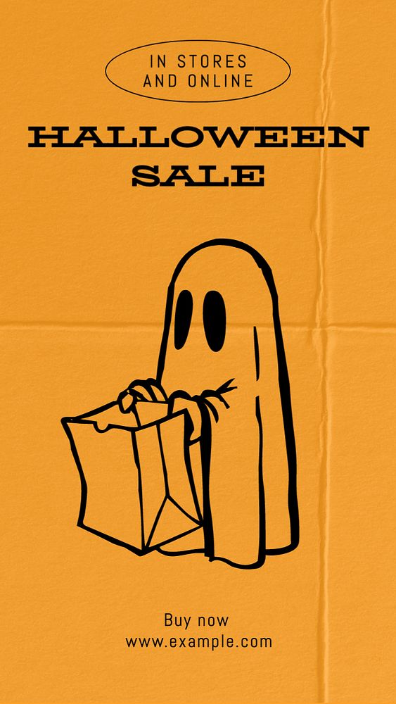 Halloween sale  Instagram story template, editable text