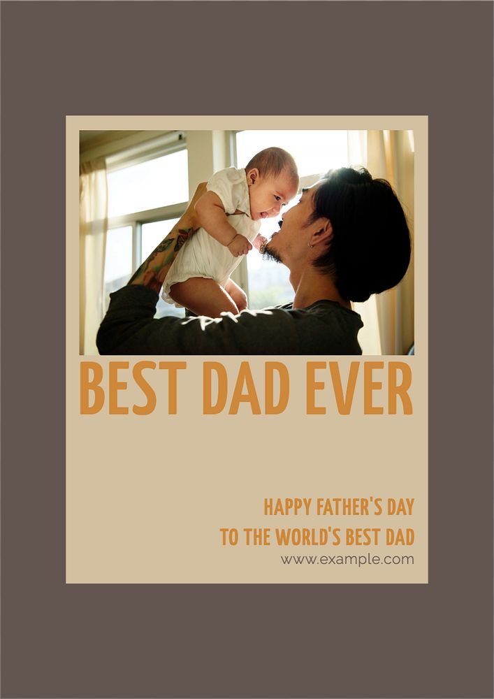 Best dad ever  poster template, editable text and design