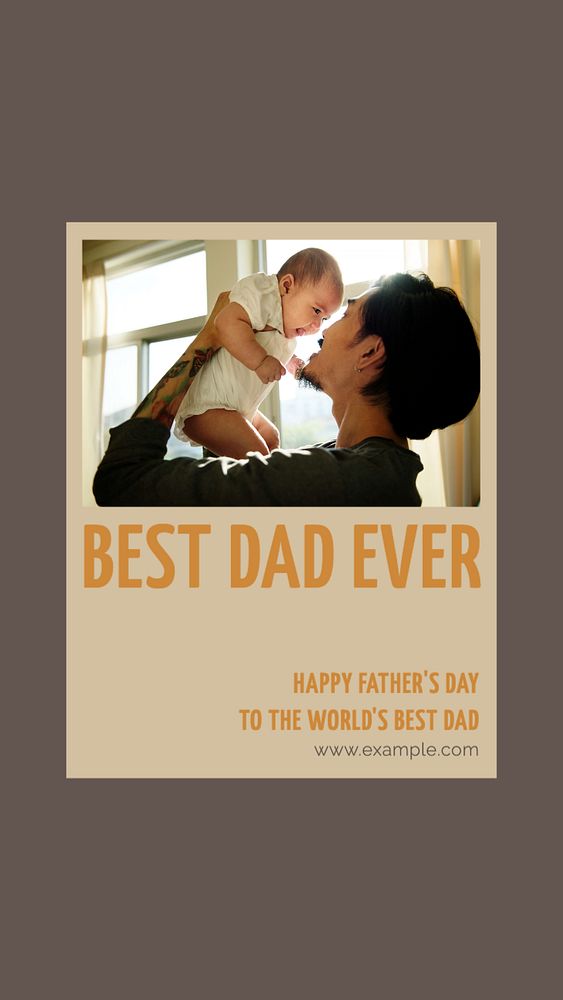 Best dad ever  Instagram story template, editable text