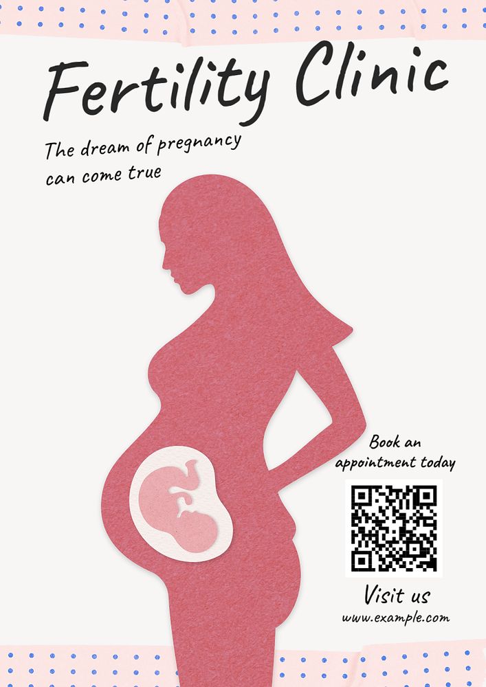 Fertility clinic  poster template, editable text and design