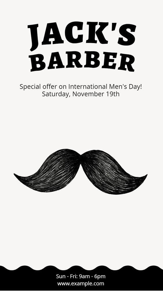 Barber shop  Instagram story template, editable text