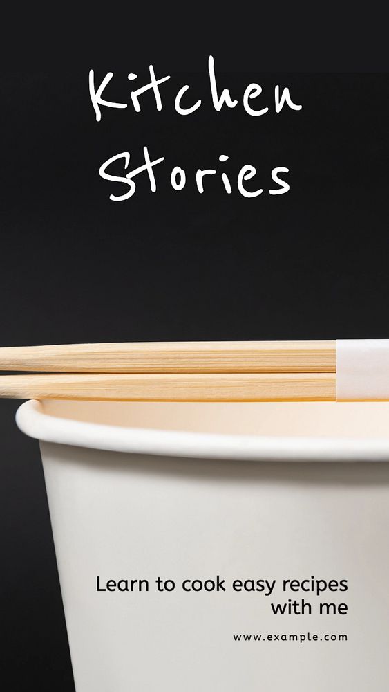 Kitchen stories  Instagram story template, editable text